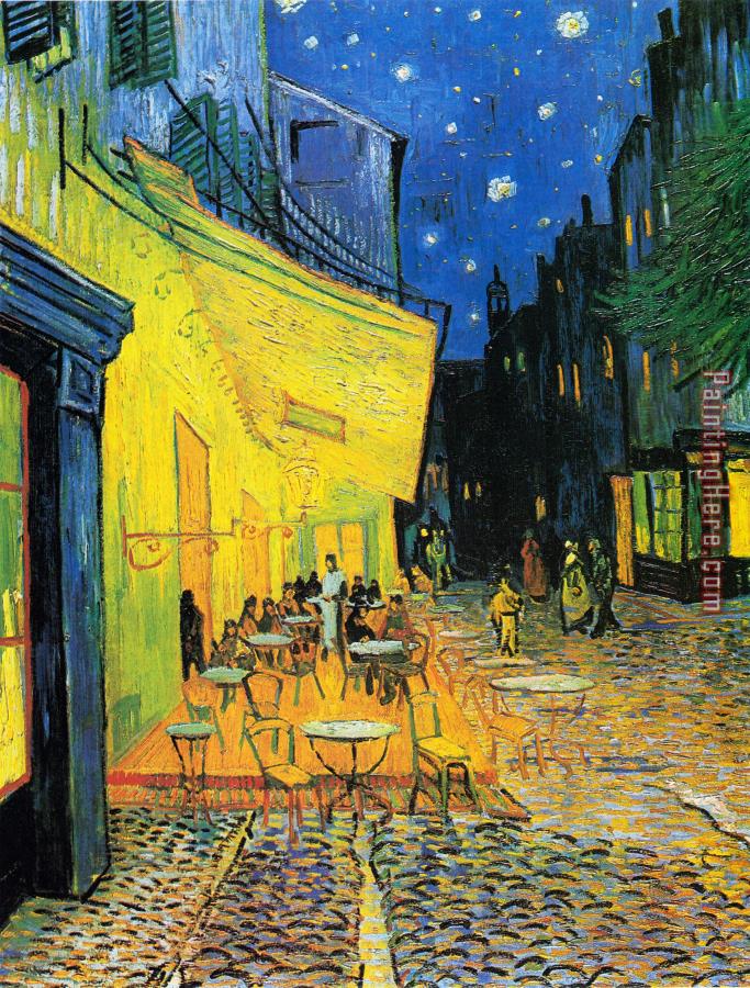 Vincent van Gogh Terrace of The Cafe on The Place Du Forum in Arles in The Evening